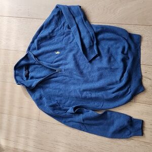 Polo Ralph Lauren Blue Quarter-Zip Sweater